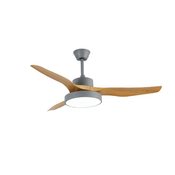 InLight Nitinat 25W 3CCT LED Fan Light in Gray with Wooden Color (102000230)