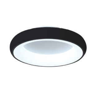 InLight Πλαφονιέρα οροφής LED 54W 3CCT (by tuya) από μαύρο και λευκό ακρυλικό D:40cm (42020-B-Black)