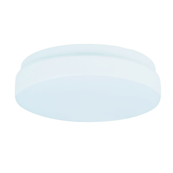 InLight Πλαφονιέρα οροφής από λευκό μέταλλο και λευκή οπαλίνα 1XE27 D:24cm (42096-Β)