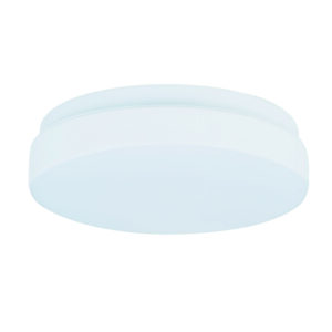 InLight Πλαφονιέρα οροφής από λευκό μέταλλο και λευκή οπαλίνα 1XE27 D:15cm (42096-Γ)