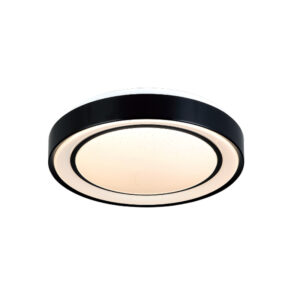 InLight Πλαφονιέρα οροφής LED 36W 3CCT από μαύρο μέταλλο και ακρυλικό D:50cm (42179-A)