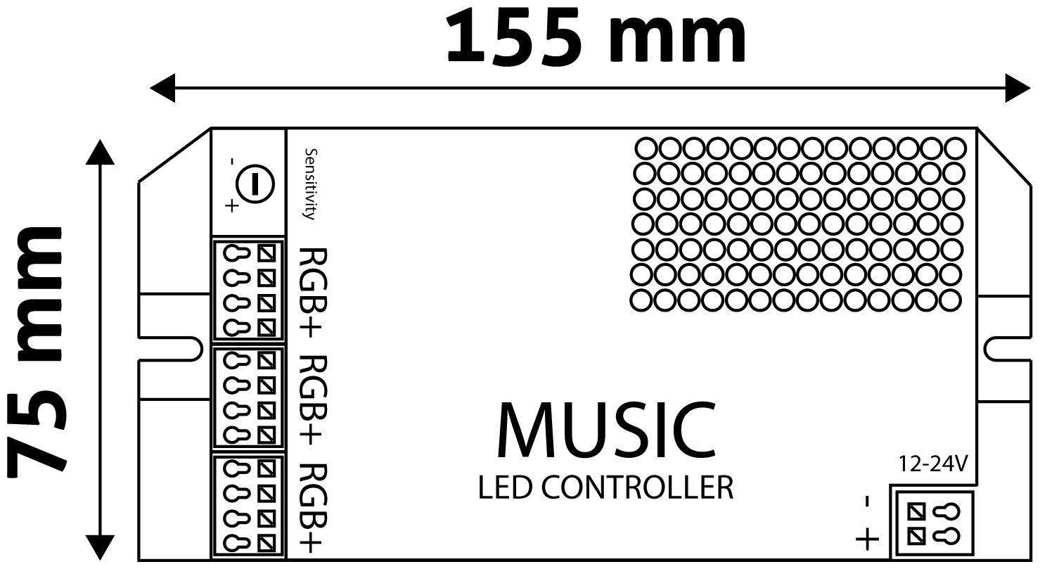 Avide LED Ταινία 12V 108W RGB 24 Πλήκτρα IR Τηλεχειριστήριο και Έλεγχος Μουσικής