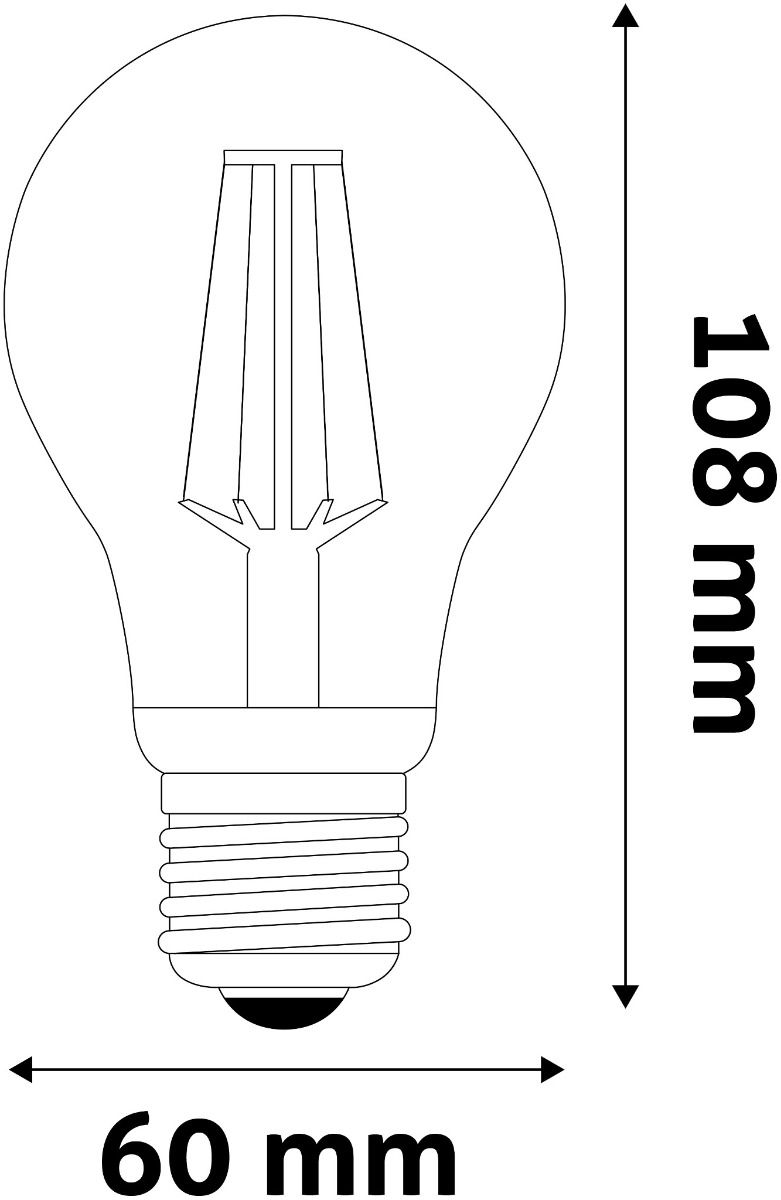 Avide LED Filament Κοινή 7W E27 Λευκό 4000K