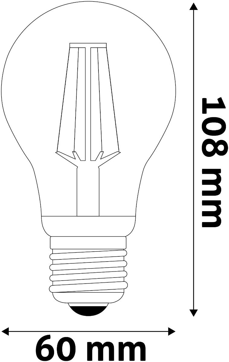 Avide LED Filament Κοινή 9.5W E27 A60 Λευκό 4000K Super Υψηλής Φωτεινότητας