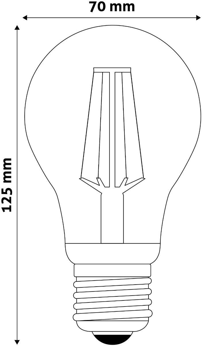Avide LED Filament Κοινή 10.5W E27 360° Θερμό 2700K 