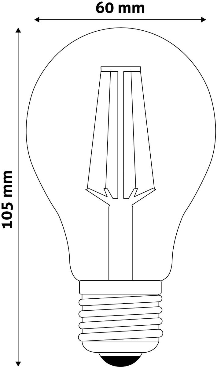 Avide LED Filament Γαλακτερό Κοινή 9W E27 360° Θερμό 2700K