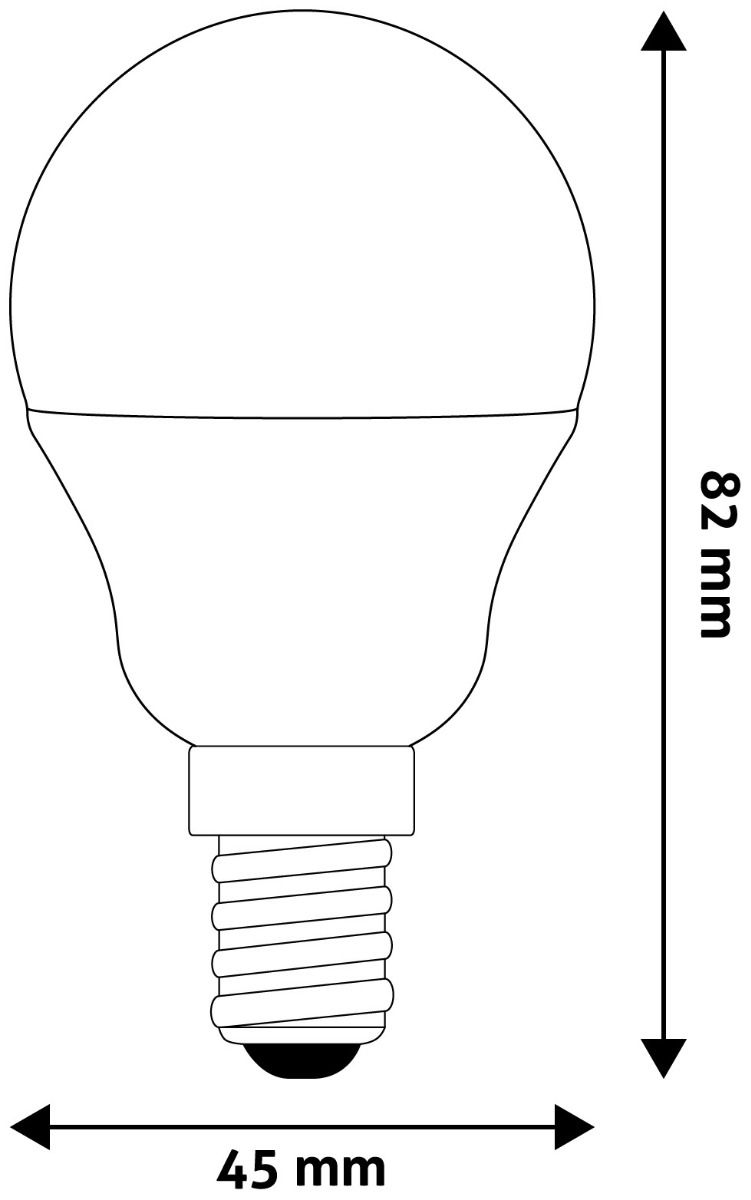 Avide LED Σφαιρική G45 6.5W E14 Θερμό 2700K Υψηλής Φωτεινότητας