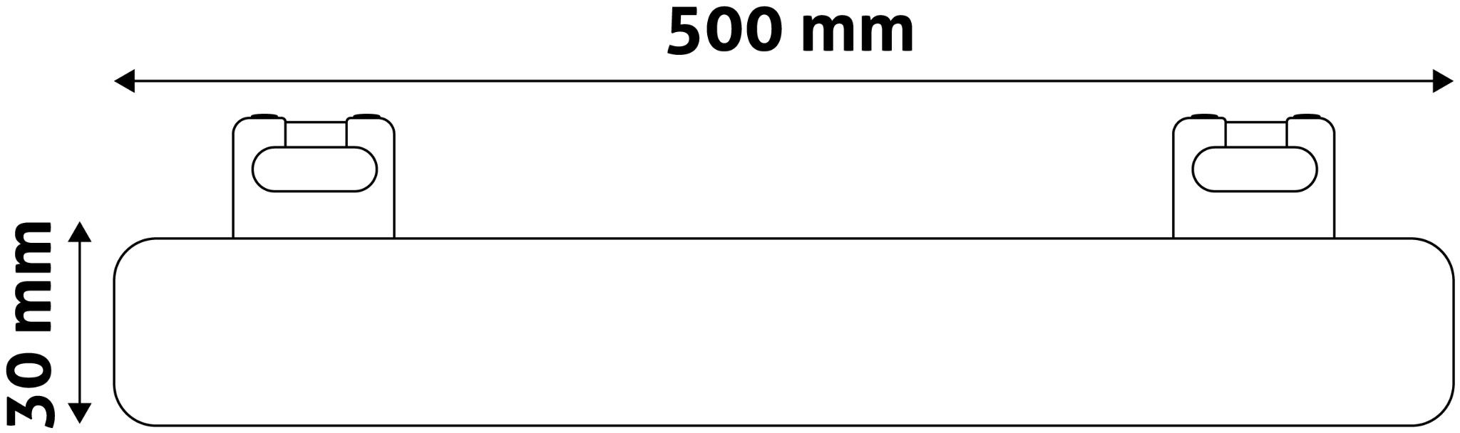 Avide LED Λάμπα Τύπου Linestra 8W 50cm S14s Λευκό 4000K