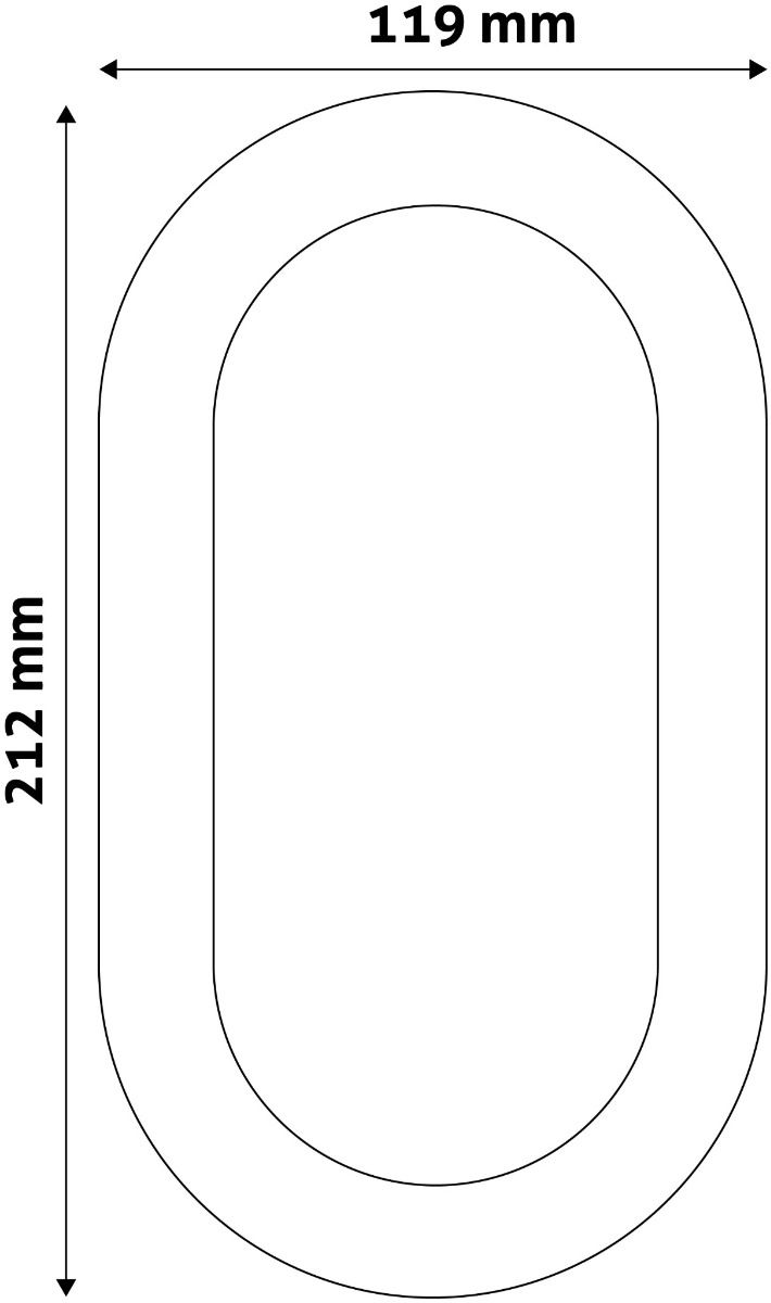 Avide Στεγανή Πλαφονιέρα Οροφής Οβάλ  (Titania-O) IP54 14W Λευκό 4000K Άσπρο
